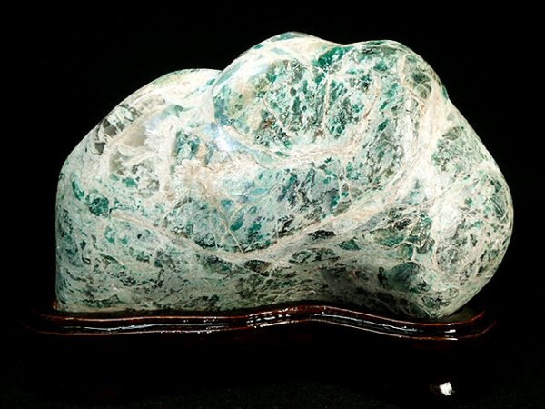 画像1: ◆天然石：長野県産／緑の綺麗な石－鑑賞石No,03◆ (1)