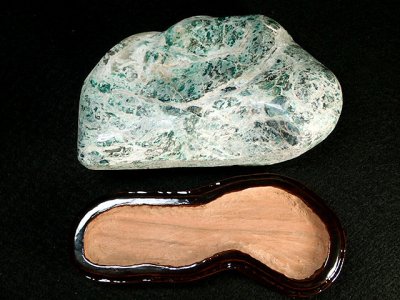 画像2: ◆天然石：長野県産／緑の綺麗な石－鑑賞石No,03◆